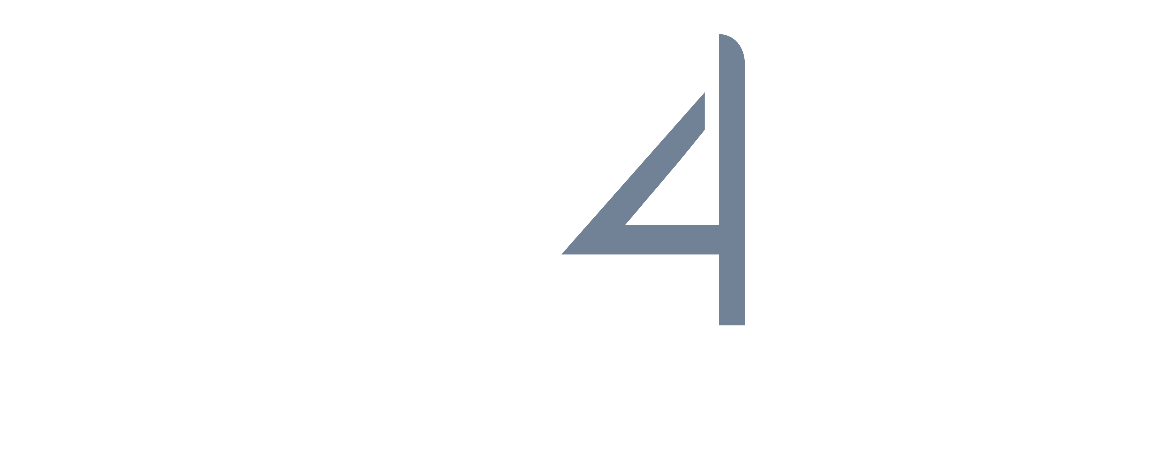 Logotipo a4 arquitetura legal branco com azul